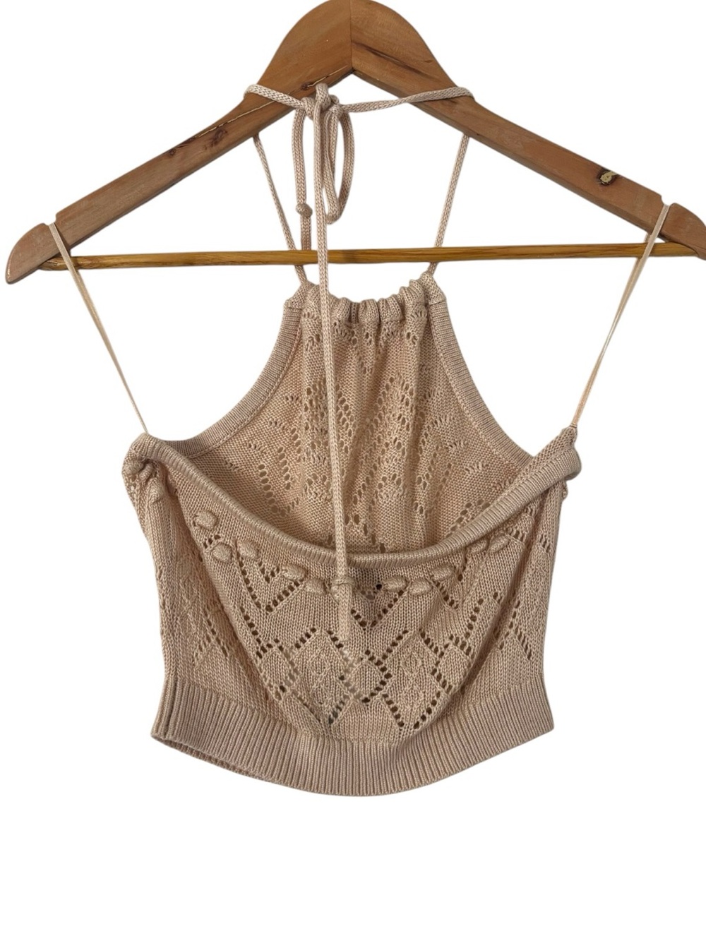Intermix Stevie Knit Crop Halter Top - Picture 4 of 5